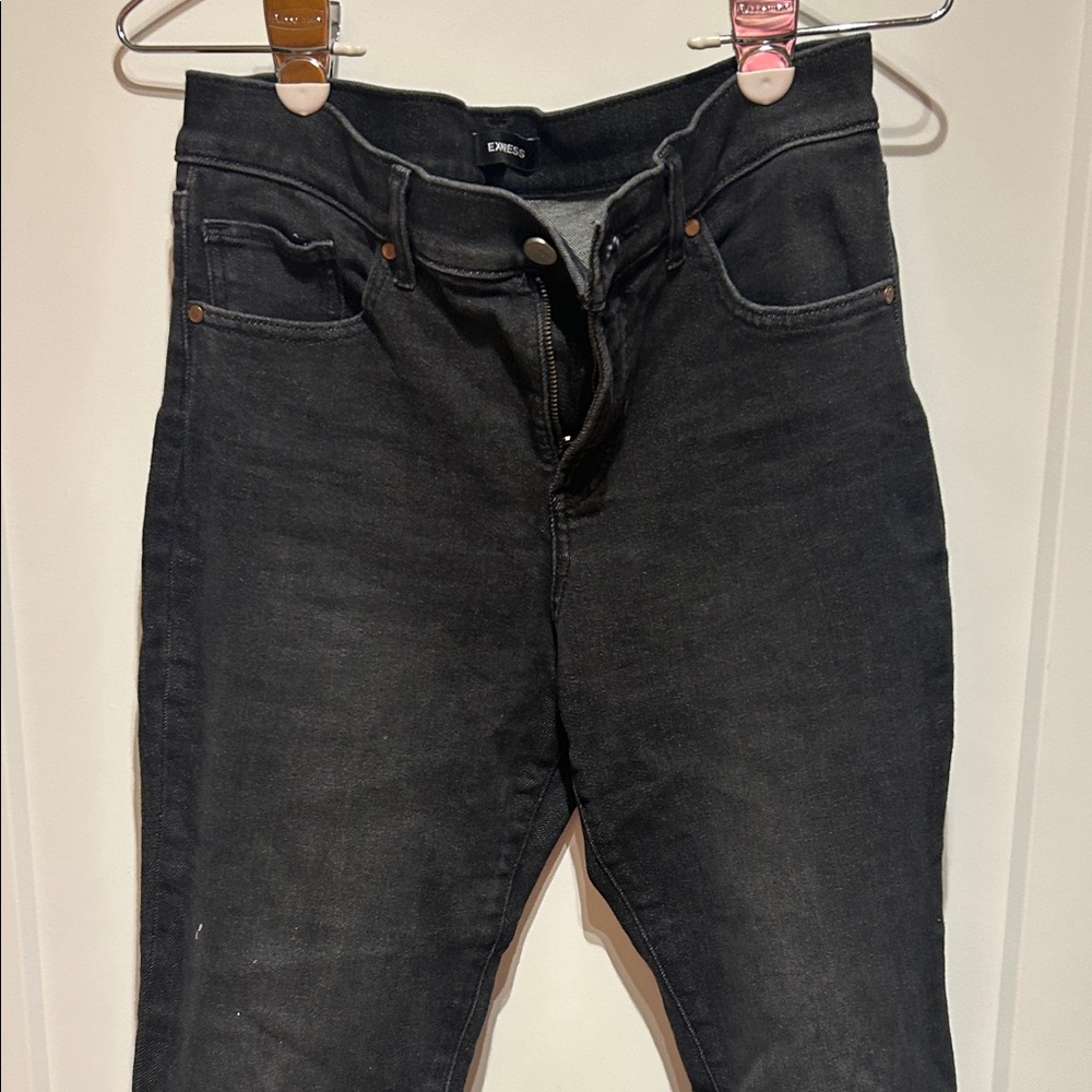 Express Black Flare & Wide Leg Jeans